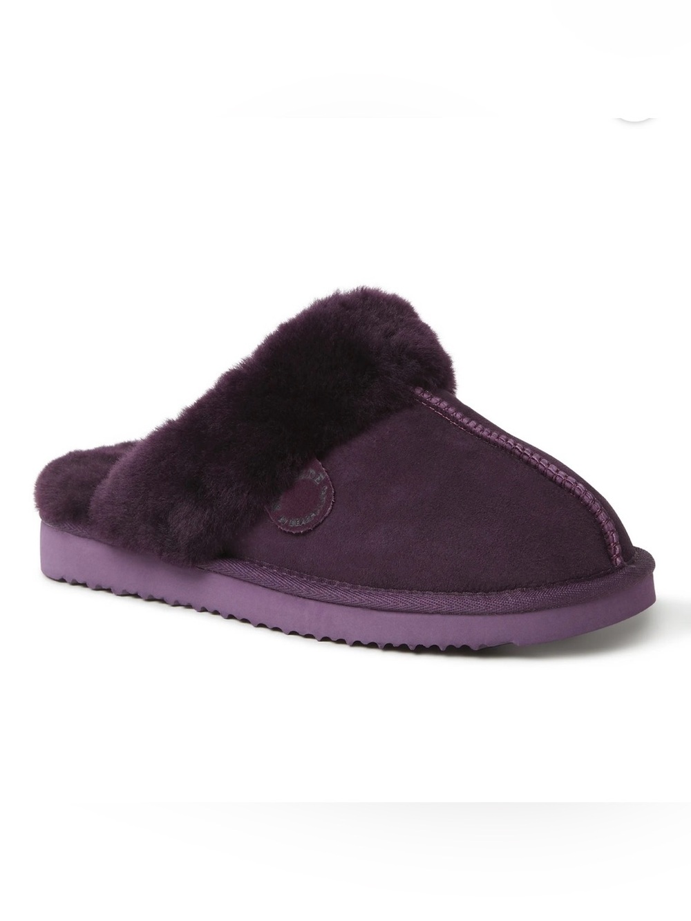 Dearfoams fireside Women's Plush Shearling Slip-On Slipper - Purple/Plum